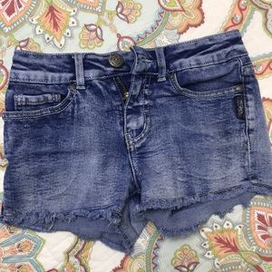 Girls “Silver jeans” shorts
